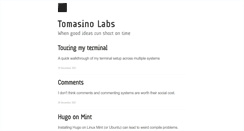 Desktop Screenshot of labs.tomasino.org